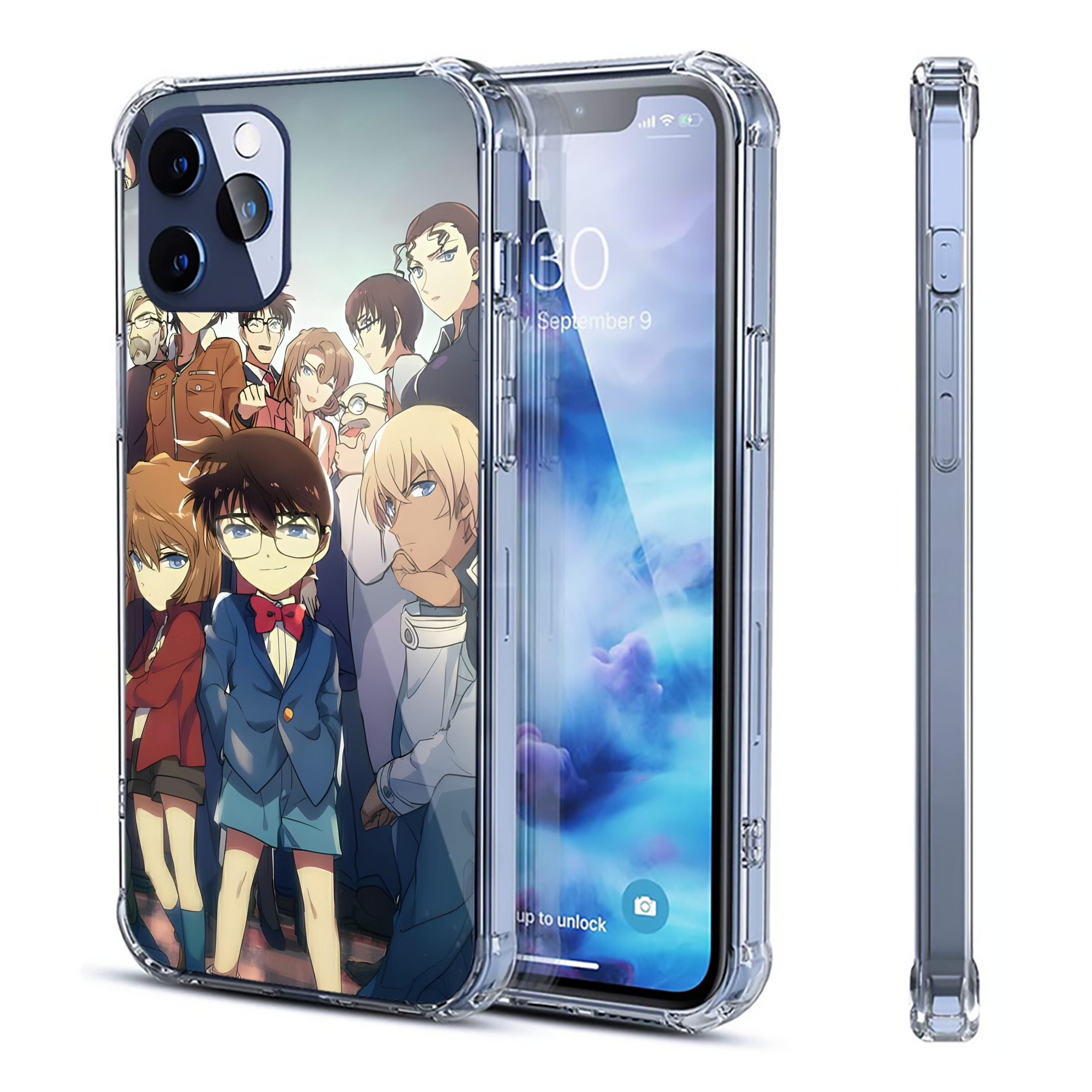 （画像用） 名探偵コナン Detective Conan 【iPhone 12シリーズ対応】透明スマホケース（クリアソフトケース）